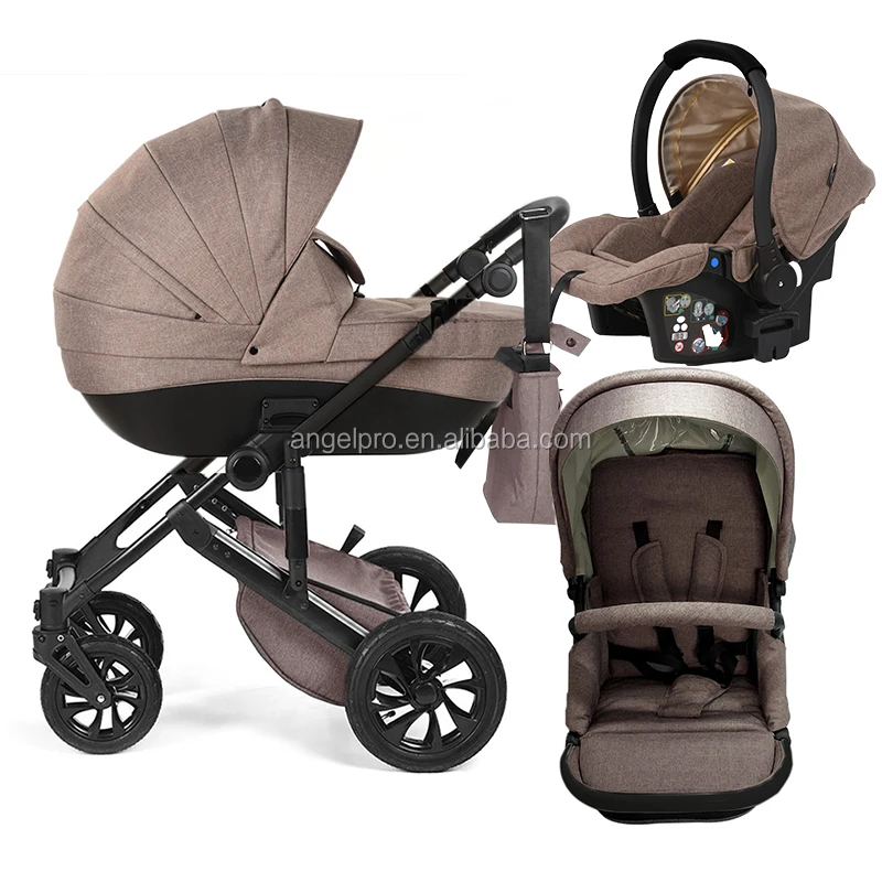 

EN1888 manufacture travel foldable strollers 3 in 1 luxury pram and carrycot with car seat diaper bag, Customzied