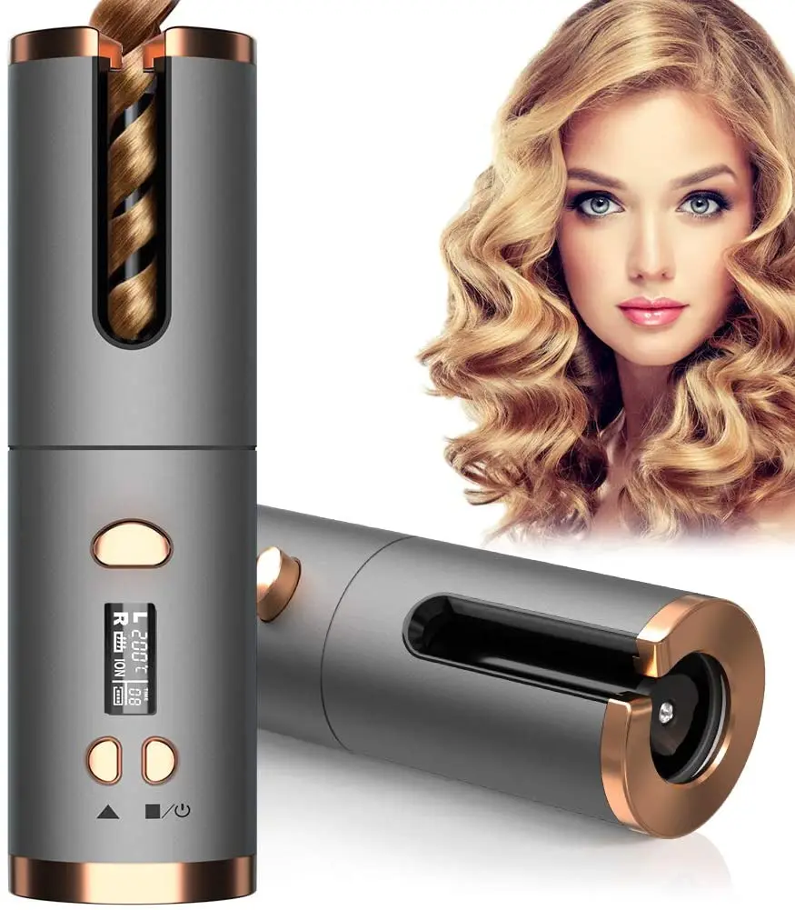 

Beauty And Personal Care Cordless Auto Ceramic Wireless Curling Iron Hair Waver Tongs Beach Waves Iron Curling Wand Air Curler, Customized color