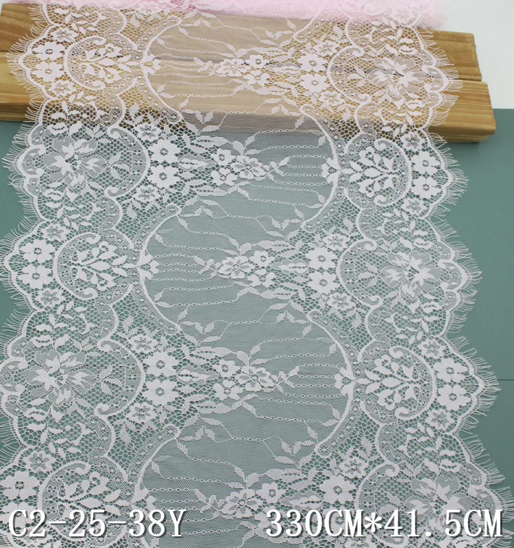 French fabric lace light pink  chantilly lace fabrics