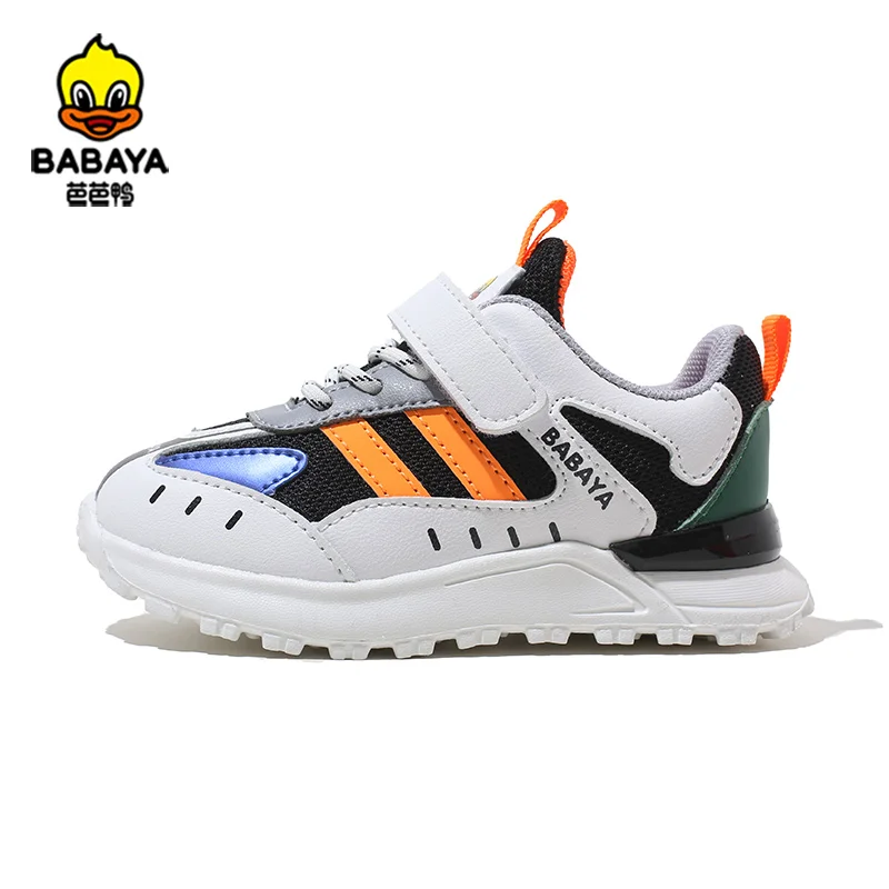 

36089 HUANQIU BABAYA Light Weight Designer Sport Sneakers Toddler Shoes For Kids, Black / red /yellow/pink