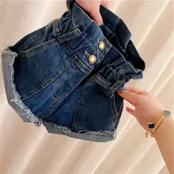 2021 Toddler Girls Denim Shorts High Waist Jeans S