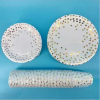 

Wholesale Hot Selling Children Birthday Parties Paper Cups Disposable Plate Cake Plate