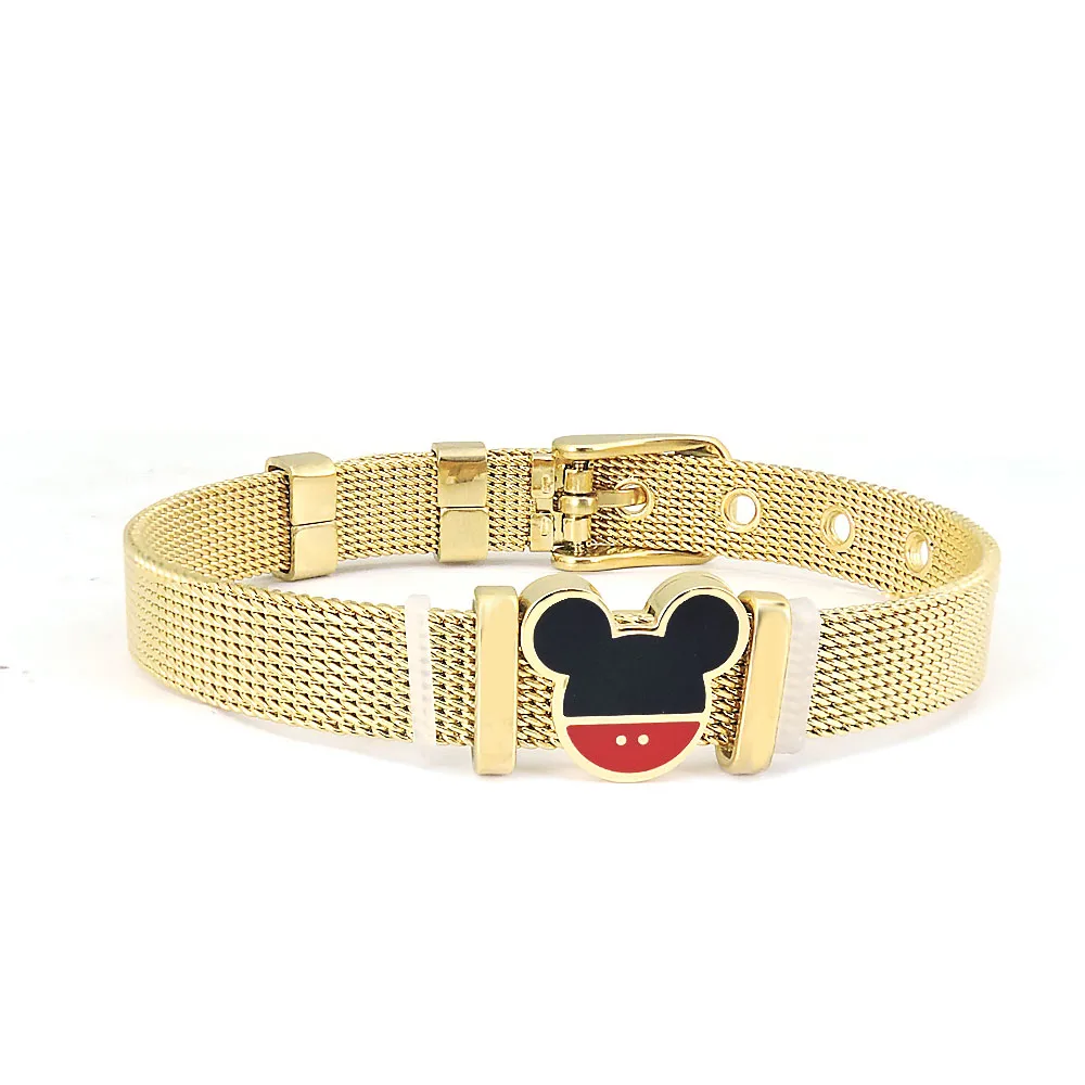 

AFXSION Wholesale jewelry factory high quality bracelet DIY charms Net chain bracelet stainless steel bracelet girl, Picture