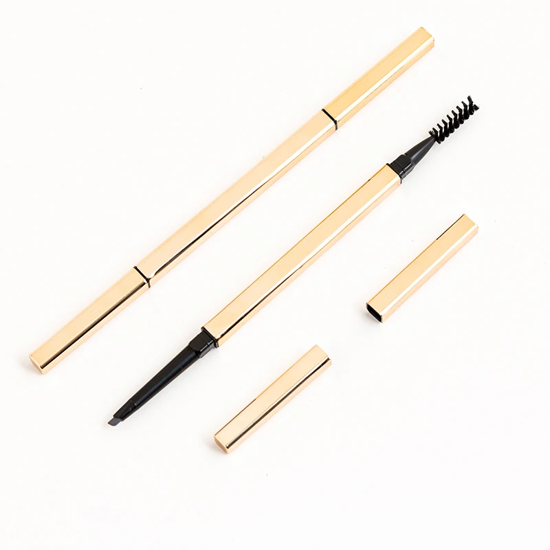 

2021 Top Ranking Product Custom Private Label Gold Waterproof Eyebrow Brow Pencil With Brush, 5 color