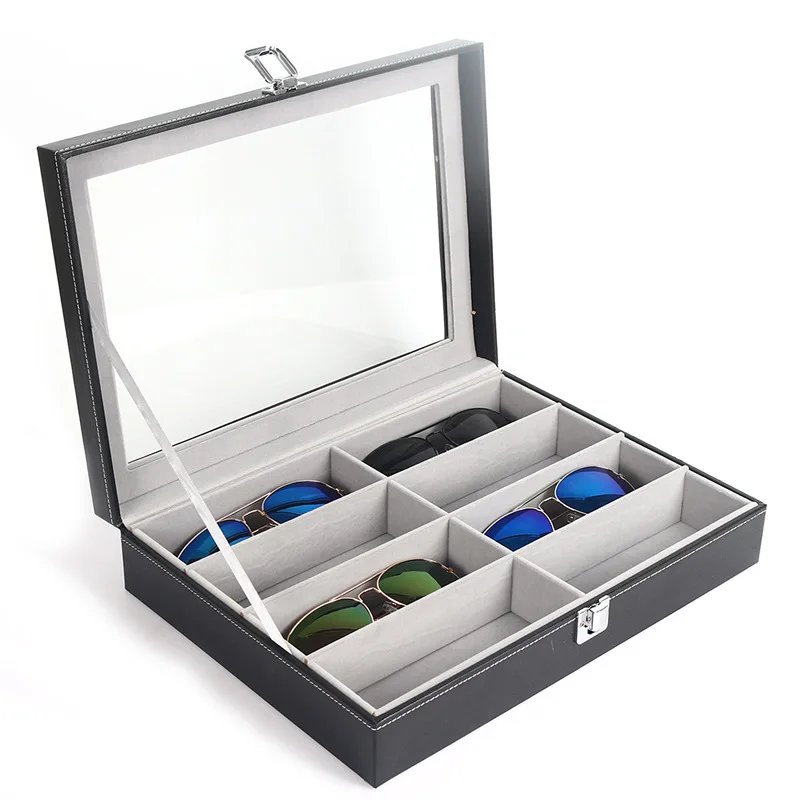 

2021 big sunglasses display box cardboard counter glass display cabinets showcase