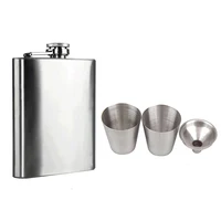 

New Product Ideas 2020 Portable Drinkware Thicken Stainless Steel Storing 7OZ Whiskey Brandy Hip Flasks Wine Cup Set With Funnel