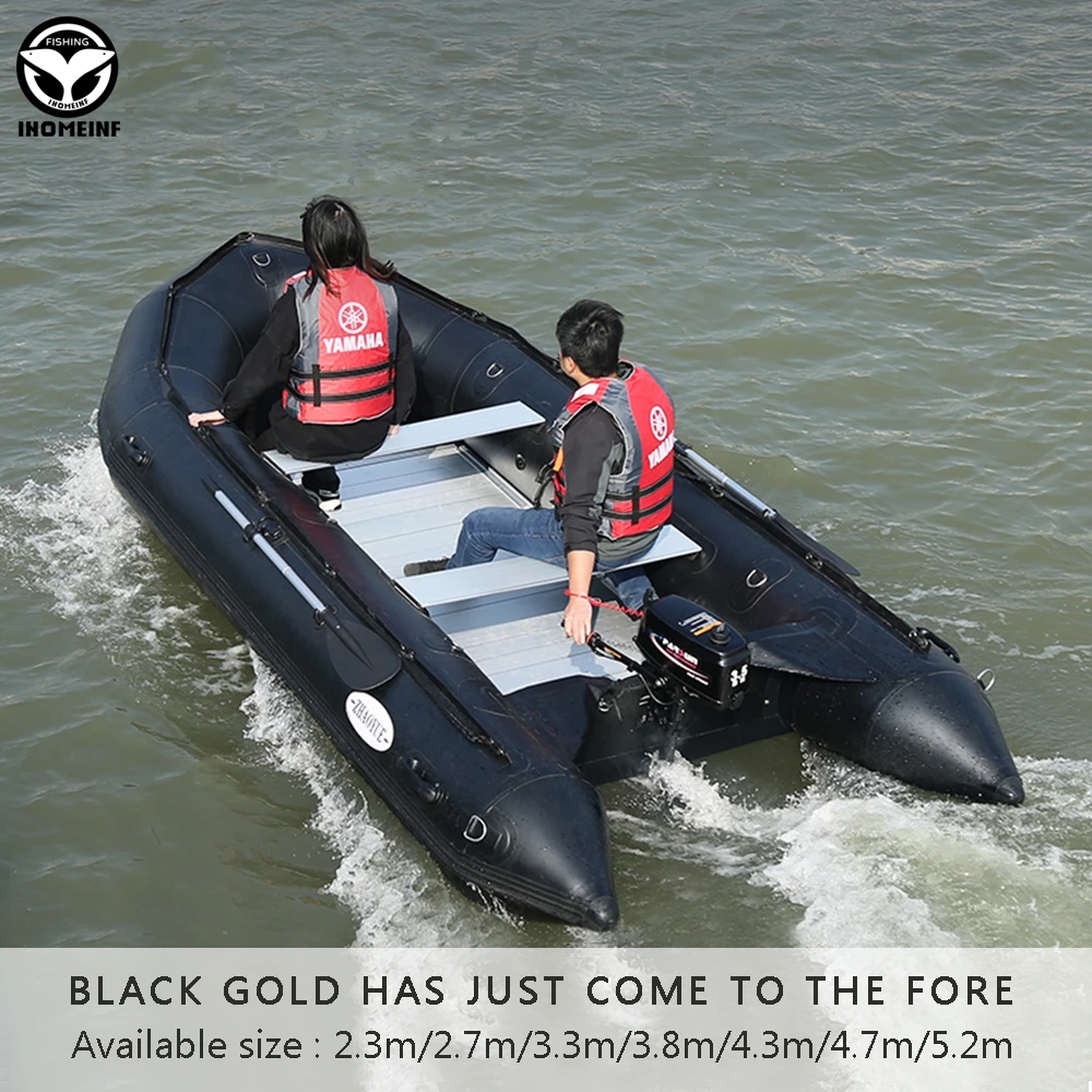 

Cheap Light weight 4-8 people inflatable boat hypalon boat black big size customized 4.2m boat rib hypalon