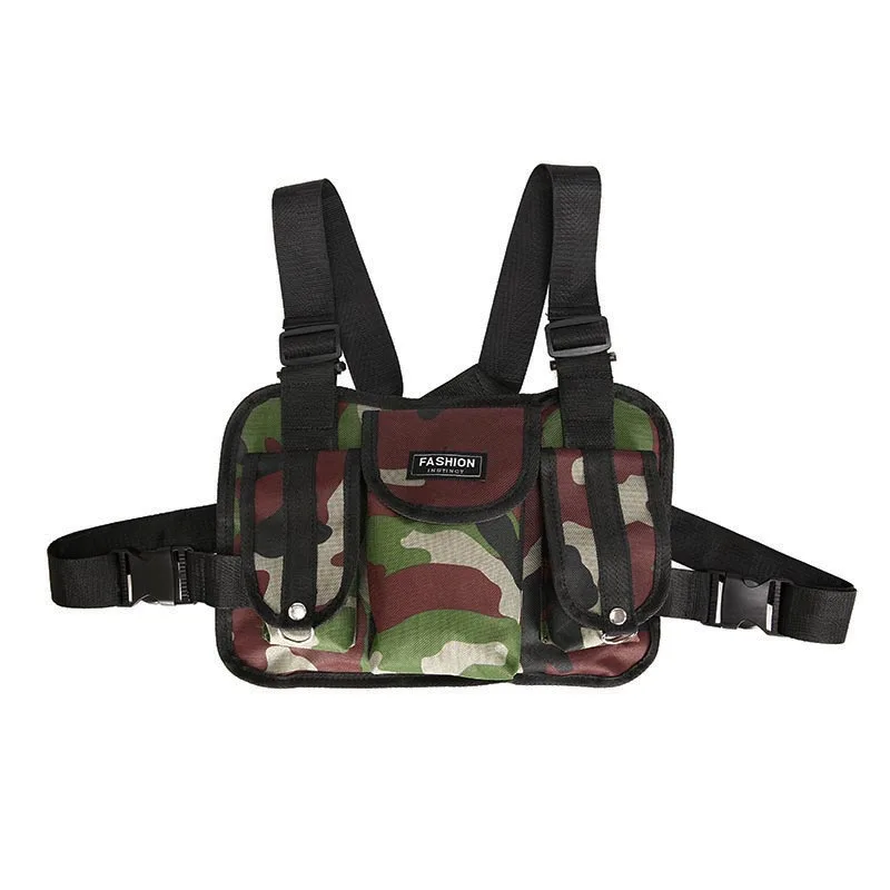 

2021 new fashion chest pack bag tictical unisex wholesale high quality multifunctional rig bag men's tactical vest bag, Purple, gray, black, camouflage