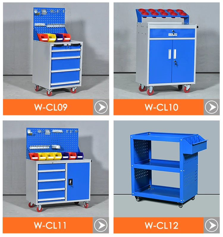 
Cheap workshop garage metal tool cabinet on wheels 