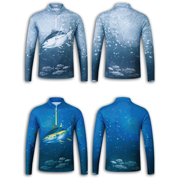 

Wholesale Sportswear Fishing Clothing Long Sleeve Shirt Design Your Own Sublimation Fishing Jersey fishing shirt, Customized color
