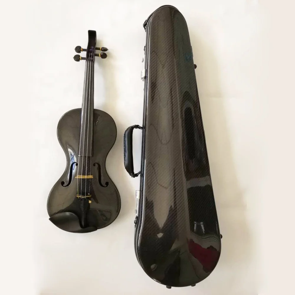 

Full Size 4/4 Hot Sale Carbon Fiber Violin, Black, yellow