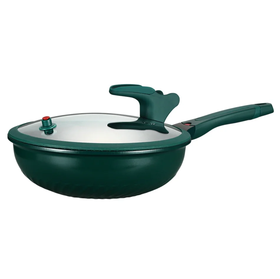 

Spruce Green medical stone Cooker Durable Wear-Resistant Low Pressure Cooker Pan, Picture show