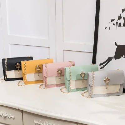 

G033 small square trendy handbag bag trending handbags 2020 single shoulder cross-body bag with chain, Pink,yellow, gray,black,green