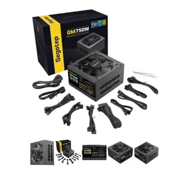 

TOP SEGOTEP GM750W(ATX3.0) Black PCIE5 Full Modular PC PSU For Gaming Desktop pc Power Supplies