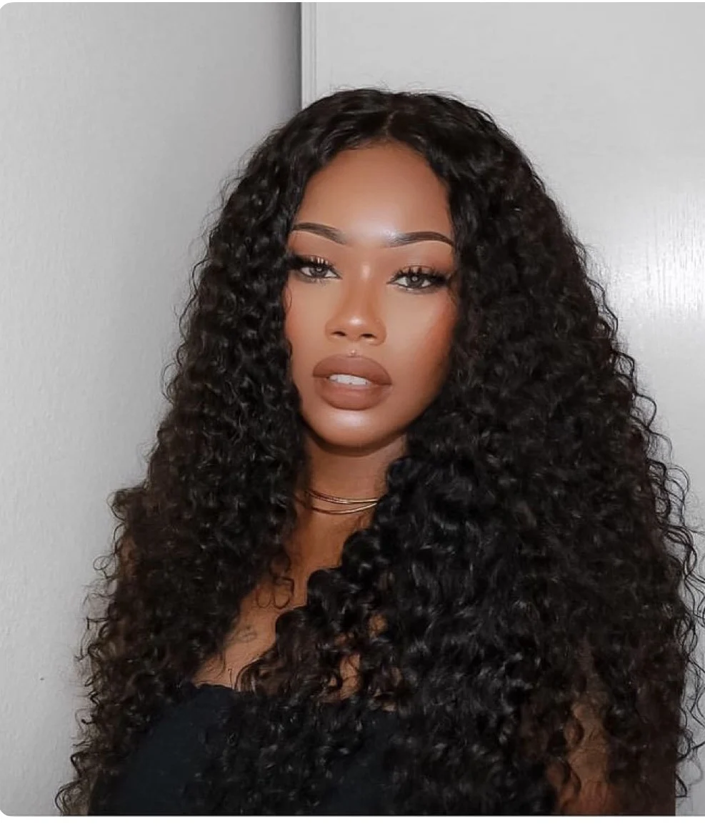 

5x5 Closure wig deep indian wave wig natural hair