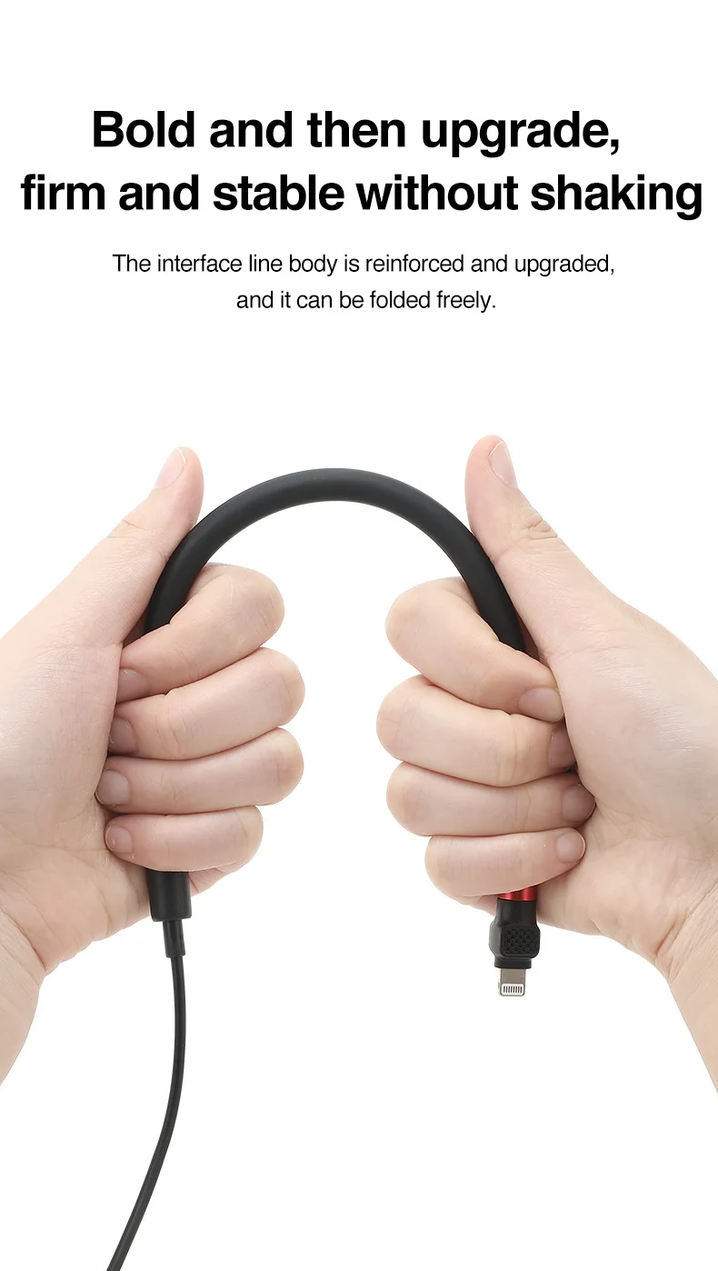 Bendable quick charge universal mobile phone stand data cable Multi-function lazy fan universal desktop stand charging cable - ANKUX.COM