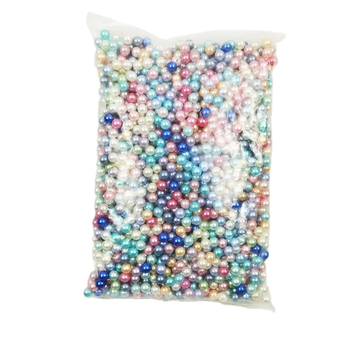 

Loose Pearl Beads Garment Decoration Colorful Imitation Faux Mixed Color abs Plastic Artificial Pearl without hole