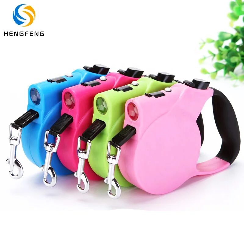 

Auto Dog Lead With Light Flash Led Up Pet Rectractable Leash illuminating dog leash with logo, Photo color or customized color