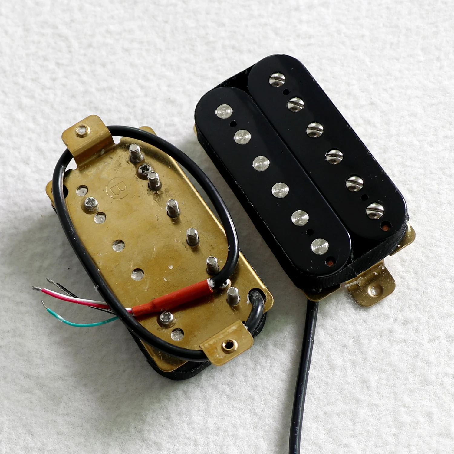 Quality 1set Oem Alnico 2 Black Color Guitar Humbucker Pickup With