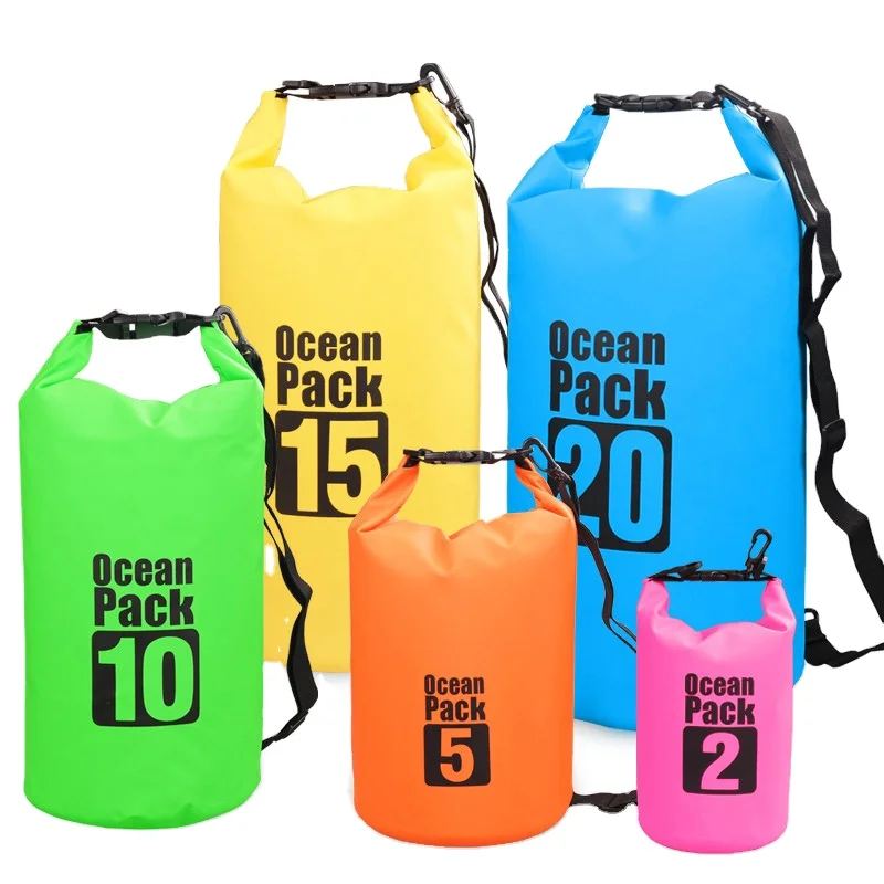 

HK High Quality Bolsas Secas Custom Logo 2L 5L 10L 15L 20L 30L 40L 500D Pvc Tarpaulin Sea Ocean Pack Waterproof Dry Bag