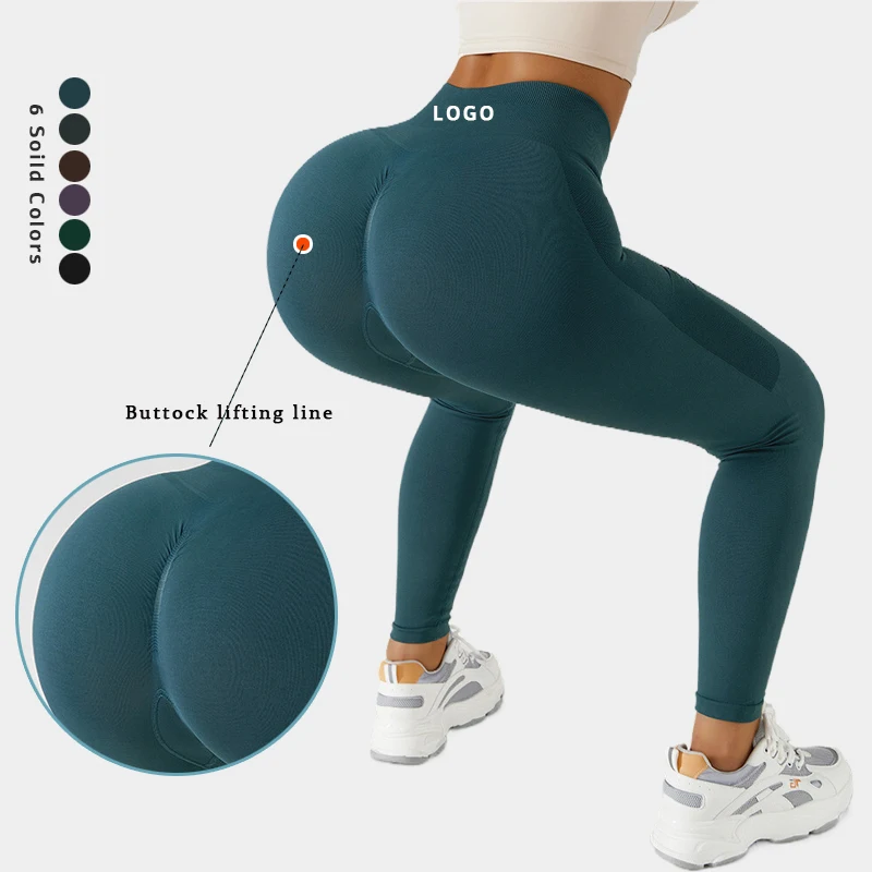 

Newest products breathable fitness pants running yoga pants women high waist gym tights women seamless leggings, In stock color or custom color