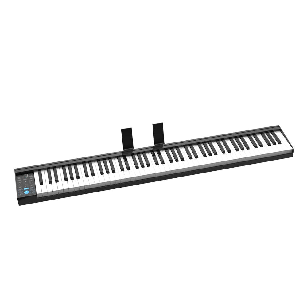 

konix 88 keys midi keyboard digital piano with built-in speakers PH88 easy to carry piano practise, Black and white