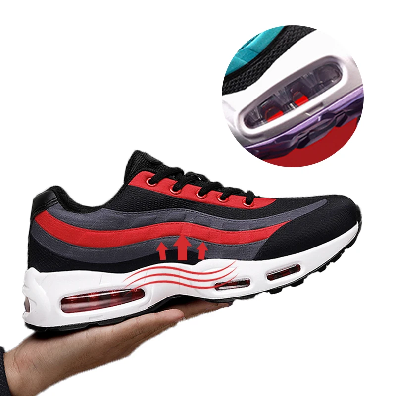 

Fashion style spring summer air mx men shoes wild casual color matching sneakers, Black/white/gray