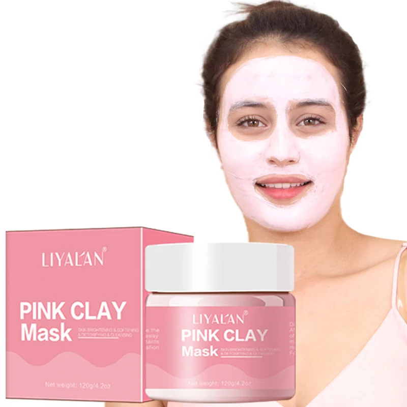 

Natural Organic Deep Cleaning Korean Skin Whitening Exfoliating Australian Facial Mud Private Label Rose Pink Face Clay Mask