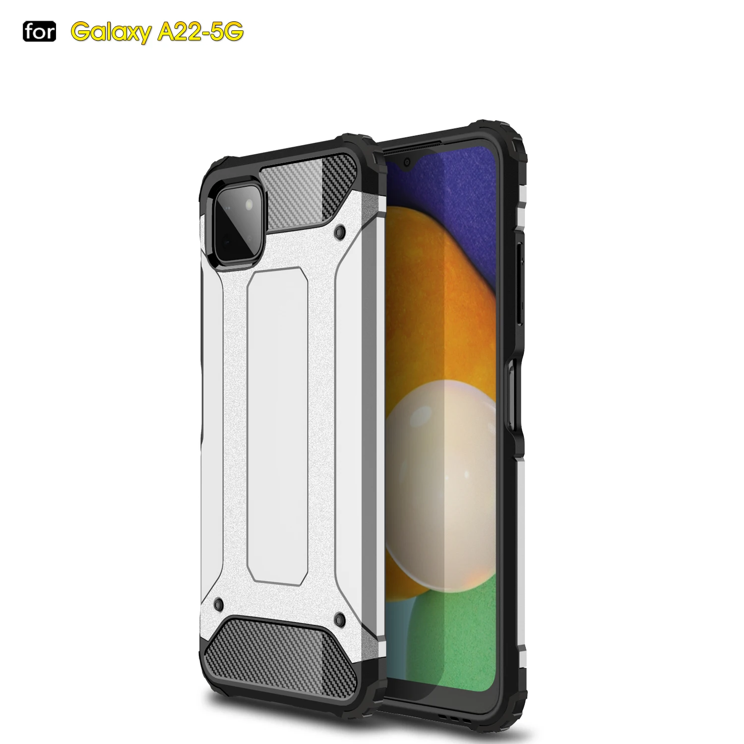 

Anti-Fall Protective 2-in-1 TPU+PC Hybrid Back Cover Mobile Phone Case For Samsung A22 A82, Multi-color, can be customized