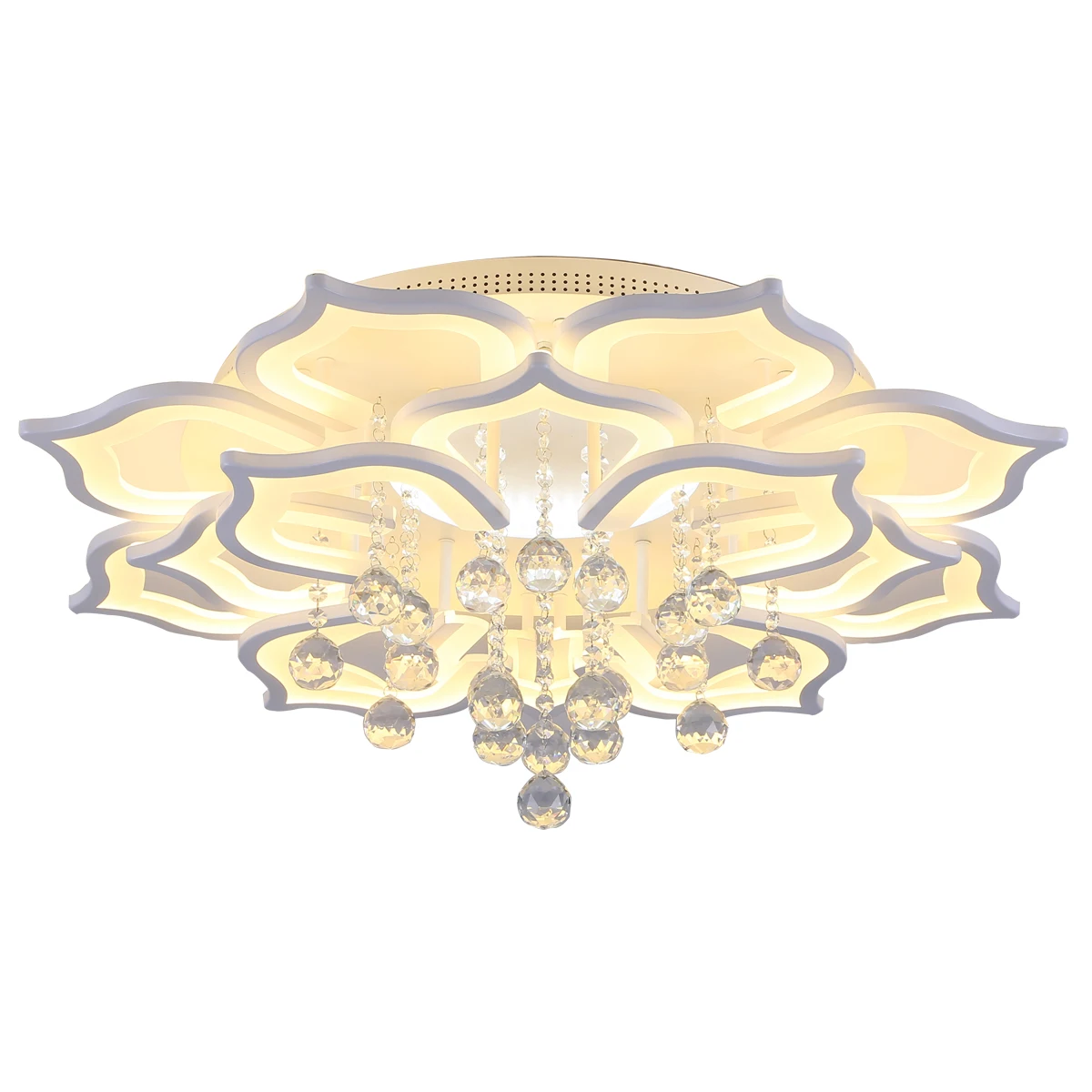 

Crystal Pendant LED Changeable Colors Chandeliers 90-260V Smart Phone And Remote Control Ceiling Light For Bedroom Living Room