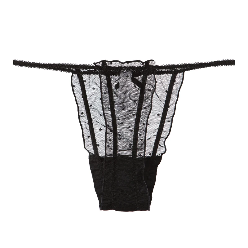 

2021 Transparent gauze light breathable wave dot lace tempts hot female thong