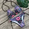 2019 Fashion Hot Selling Women Sexy Bikini Set Triangle Printed Ruffles Two Piece Tankinis Teen Swimwear