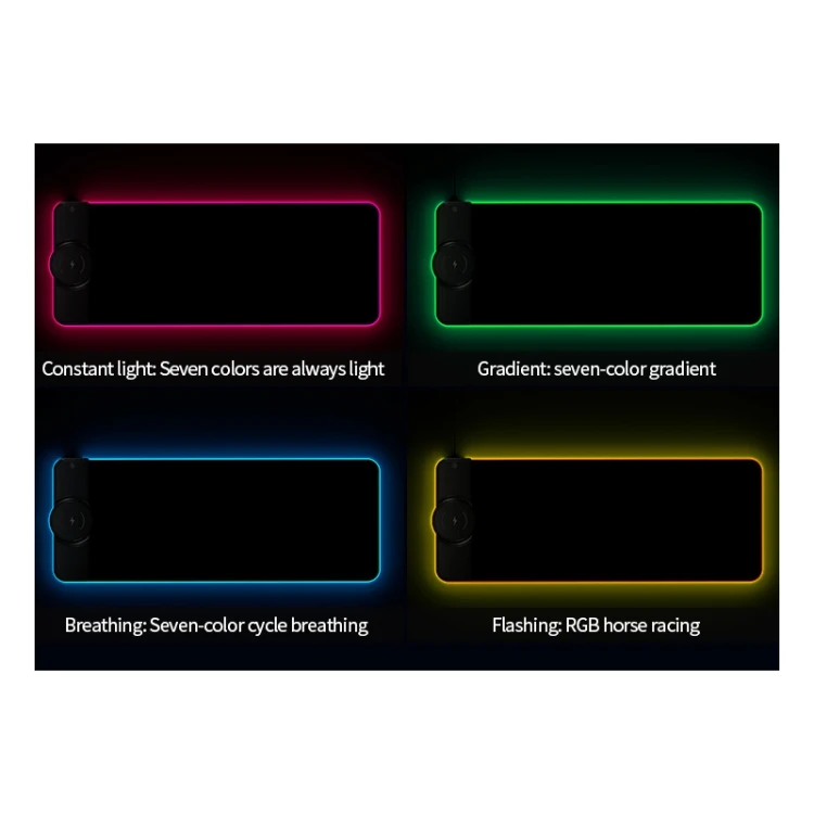 

RGB 10W Wireless Mobile Phone Charger Mouse Pad RGB Luminous Mouse Pad Size: 810 x 310 x 4mm