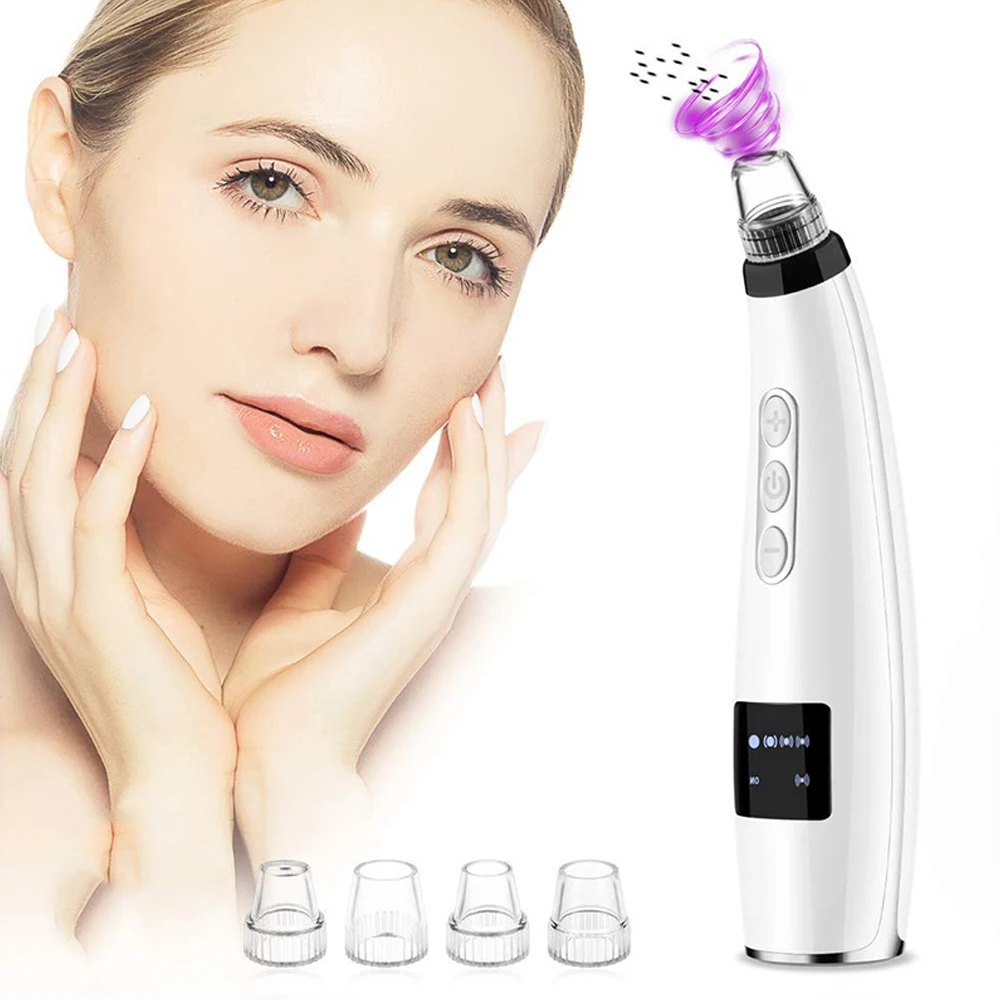 

Hot Sale 5 In 1 Electronic Lcd Face Care Whitehead Blackhead Remover Vacuum Suction Acne