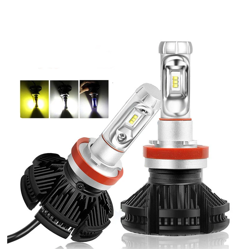 

Yosovlamp X3 led headlight high power head bulb h1 h3 h7 hb3 hb4 50W bright headlights H4 H13 H16 9004 9007 100W X3 led headlamp, White/xenon white/gold yellow