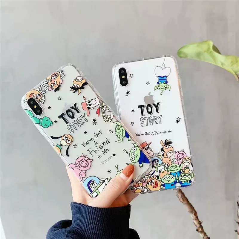 

For iPhone 11Pro Max 11 Pro Xs Max X 7 8 Transparent Toy Story Woody Cute Soft Case Free Shipping