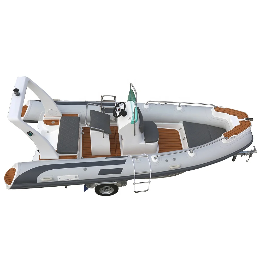 

CE 17ft 5.2m Sport RIB Boat RIB Fishing Hypalon Inflatable Rowing Boats with Outboard motor, Optional