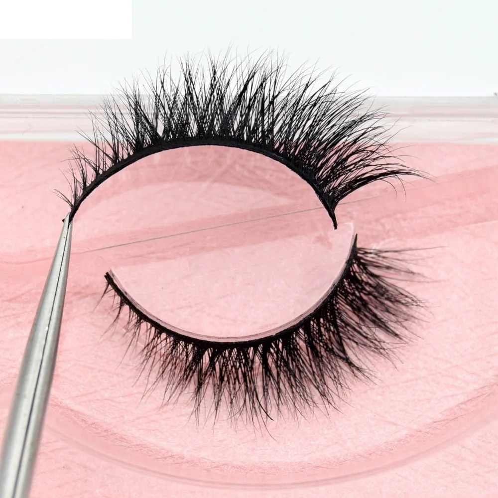 

High quality private label wholesale lash bulk 3d mink eyelashes 15mm eyelash box, Natural black