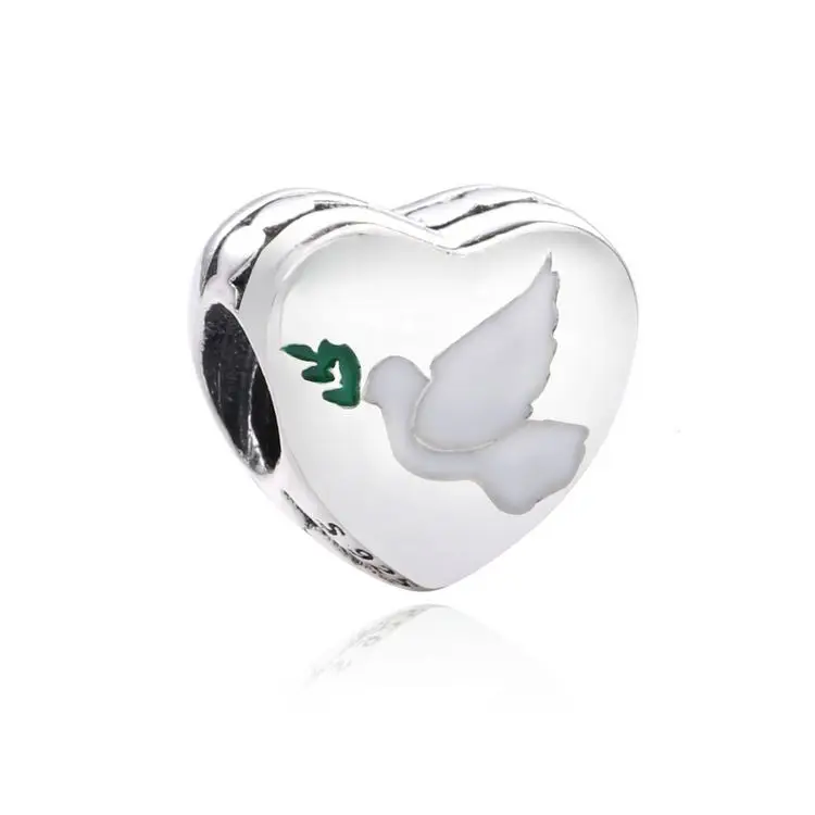 

Wholesale Peace Dove New arrivals charms for bangles, Silver