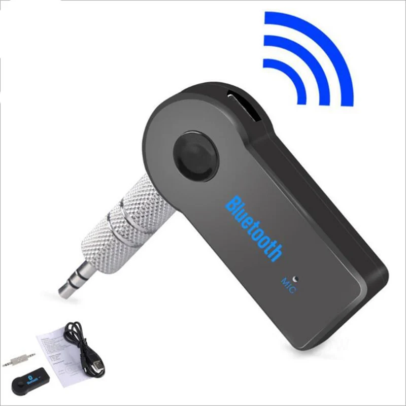 

Mini 3.5mm Wireless USB Blue tooth Aux Stereo Audio Music Car Adapter music receiver surport wireless blue tooth car kit, Black