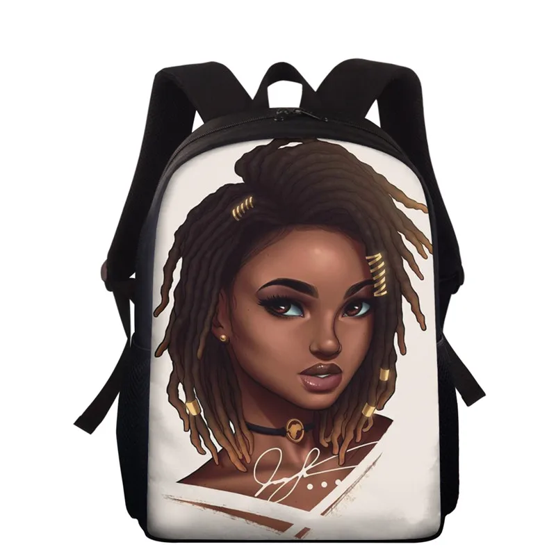 

African Girl Art New Mochila Feminina Kids Small Book Bags School Shoulder Backpack Bag School Girl