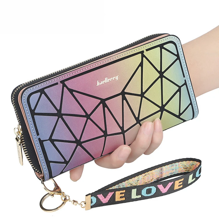 

Fashion Gradually Changeable Colorful Slim Leather Wallet Western Wallets Pu Leather Ladies Purse Bag Women Vendors For Purses, As per picture