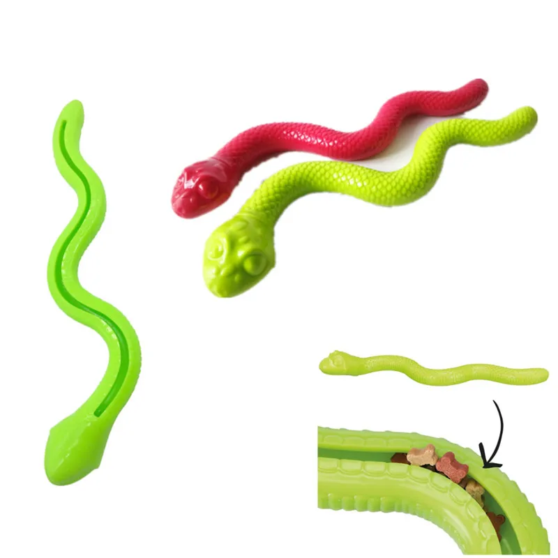 

Wholesale eco friendly New Interactive molar cleaning Slow Feeder bite resistant squeaky snake dog toys for all dogs