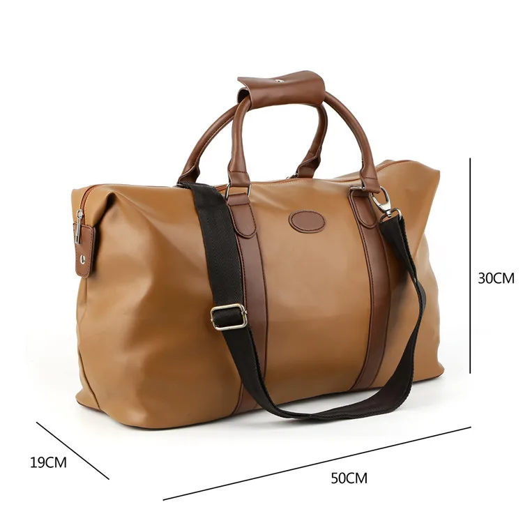 

ZB481 2021/22 AW Large bussiness daily Men Luggage Travel Bag fashion soft pu leather foldable duffel bag weenkender duffle bag