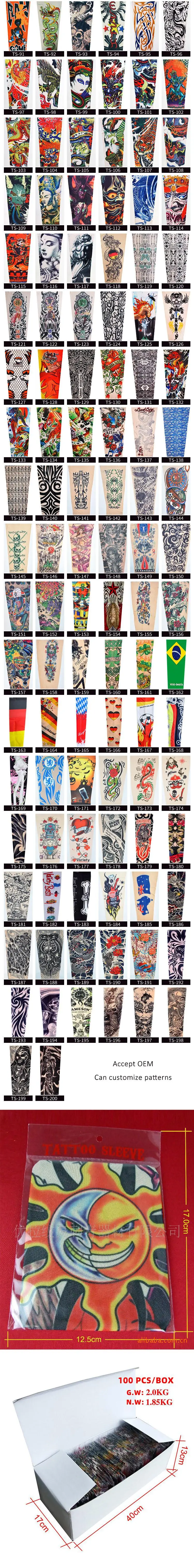 Wholesale Custom UV Protection Full Arm/Leg Tattoo Sleeves