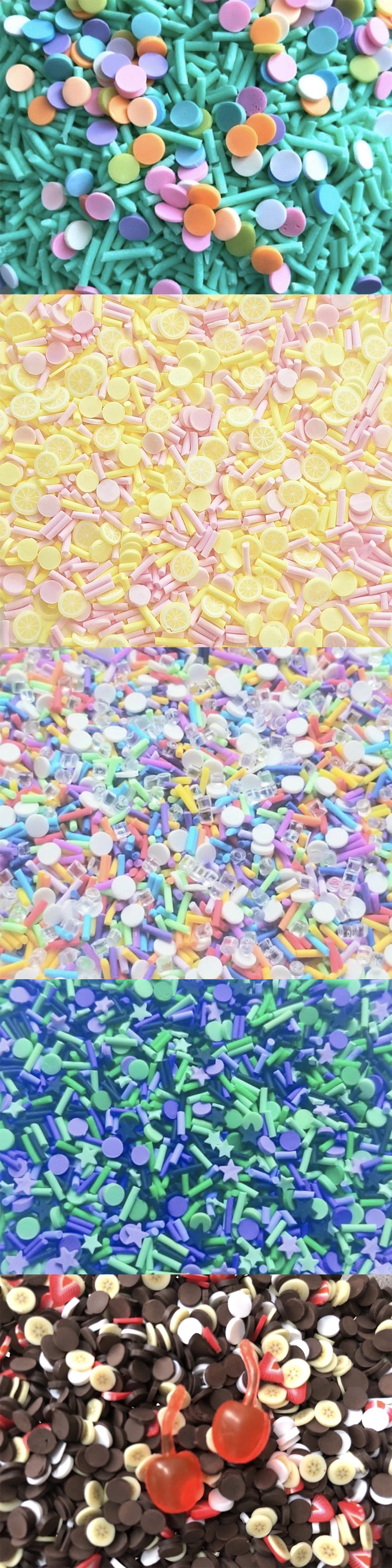 Chocolate chip clay sprinkles candy dot embellishment *choose amount*