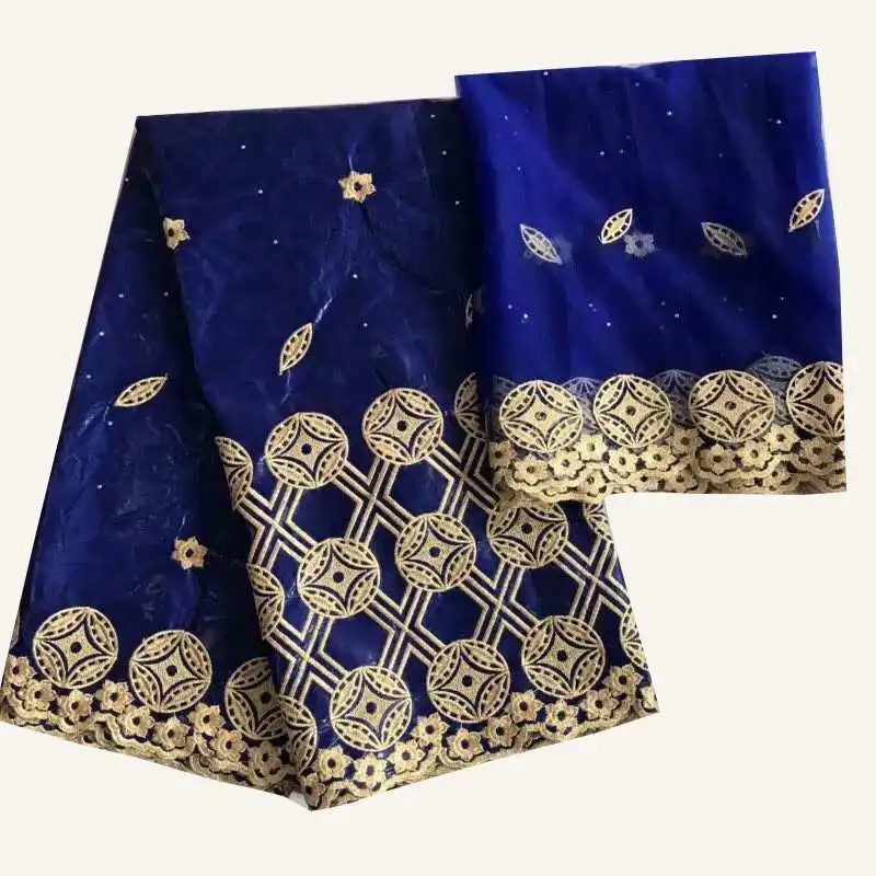 

french african 100% cotton bazin riche getzner lace set for wedding party dress sewing