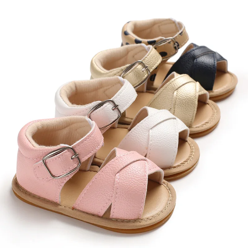 

Summer 0-1 Year Old Baby Walking Shoes Soft Rubber Soles Princess Shoes Baby Shoes Breathable Baby Shoes