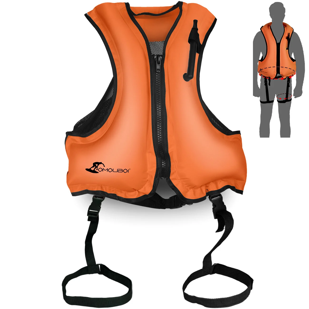 

China Factory Wholesale Customized Inflatable swimming Life Vest for Adults and Children, Red/orange/yellow/pink/black/blue