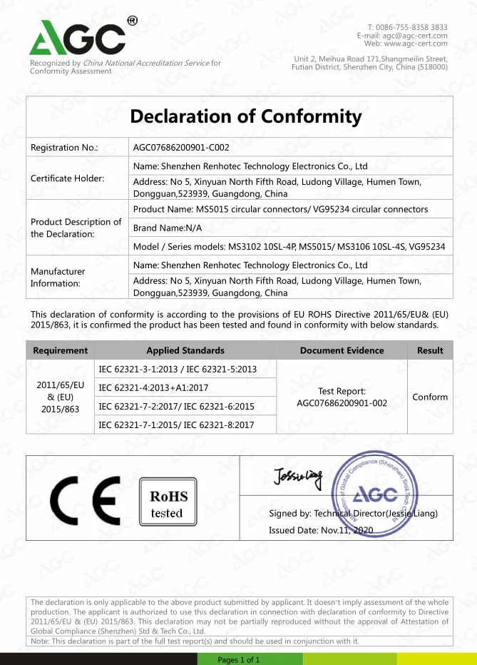 Amphenol Industrial Connector Bayonet Military Militarybayonet Kp222